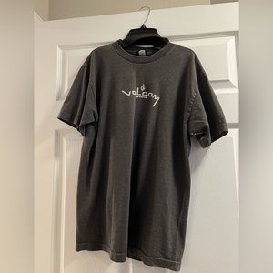 Volcom Shirt Mens Medium Gray Logo Crewneck Short Sleeve Tshirt